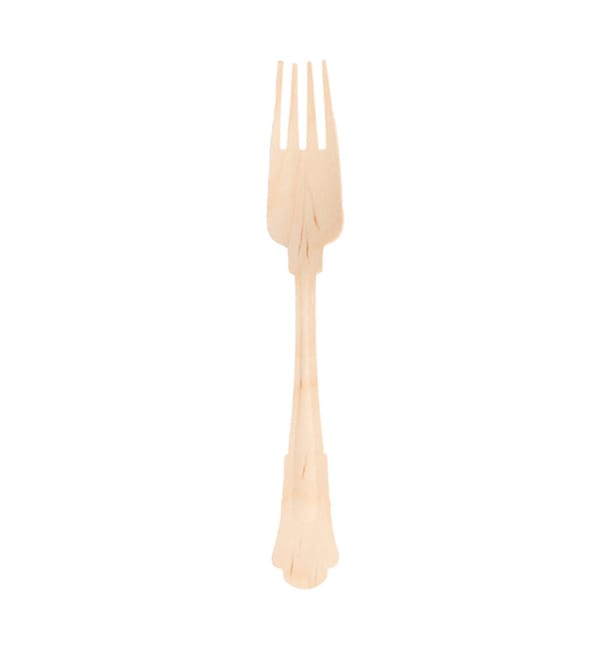 Tenedor de Madera Clasica 200mm (100 Uds) Tenedor de Madera Clasica 200mm (100 Uds)