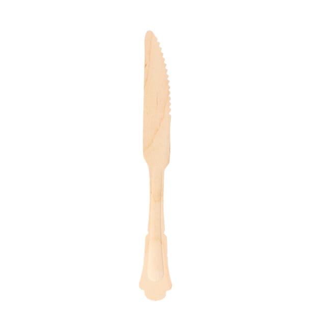 Cuchillo de Madera Clasica 200mm (100 Uds) Cuchillo de Madera Clasica 200mm (100 Uds)