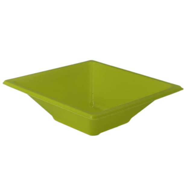 Bol de Plastico Cuadrado Pistacho 120x120x40mm (12 Uds) Bol de Plastico Cuadrado Pistacho 120x120x40mm (12 Uds)