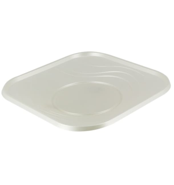 Plato de Plastico PP "X-Table" Cuadrado Perla 180mm (8 Uds) Plato de Plastico PP "X-Table" Cuadrado Perla 180mm (8 Uds)