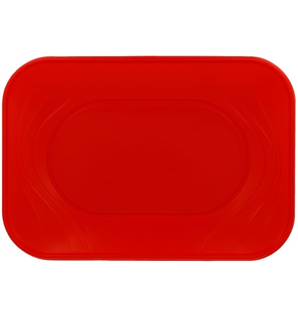 Bandeja de Plastico PP "X-Table" Rojo 330x230mm (2 Uds)