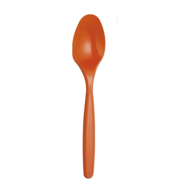 Cucharilla de Plastico PS Naranja 120mm (40 Uds) Cucharilla de Plastico PS Naranja 120mm (40 Uds)