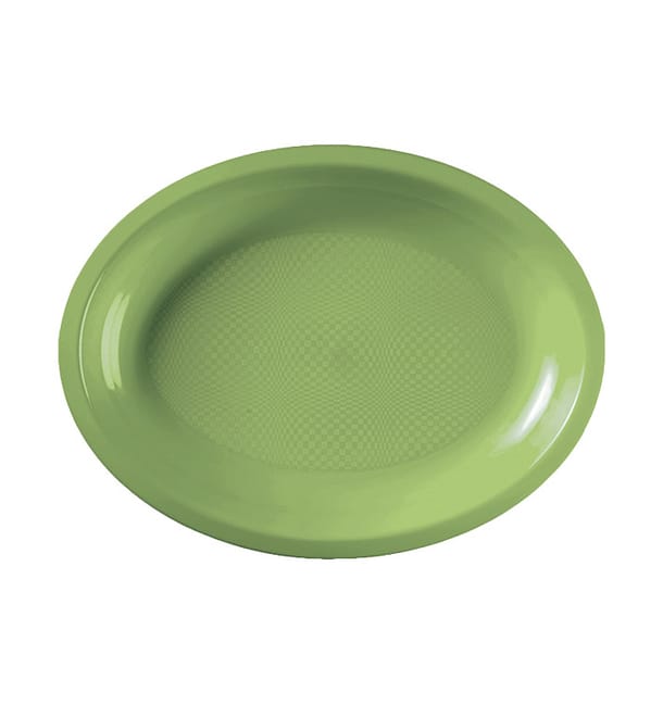 Bandeja Ovalada Verde Lima Round PP 315x220mm (25 Uds) Bandeja Ovalada Verde Lima Round PP 315x220mm (25 Uds)