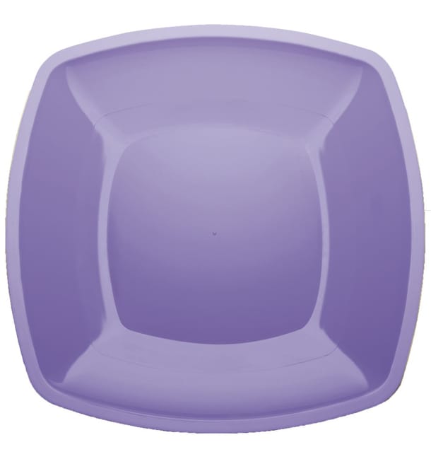 Plato de Plastico Llano Lila Square PS 300mm (12 Uds) Plato de Plastico Llano Lila Square PS 300mm (12 Uds)