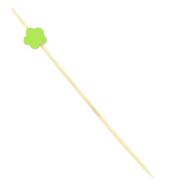 Pinchos de Madera "Flor" Verde 120 mm (200 Uds) Pinchos de Madera "Flor" Verde 120 mm (200 Uds)