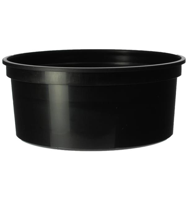 Tarrina de Plastico Negra PP 350ml Ø11,5cm (500 Uds)