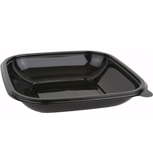 Bol de Plástico Negro PET 500ml 175x175x40mm (50 Uds)