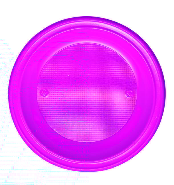 Plato de Plastico PS Hondo Fucsia Ø220mm (600 Uds) Plato de Plastico PS Hondo Fucsia Ø220mm (600 Uds)