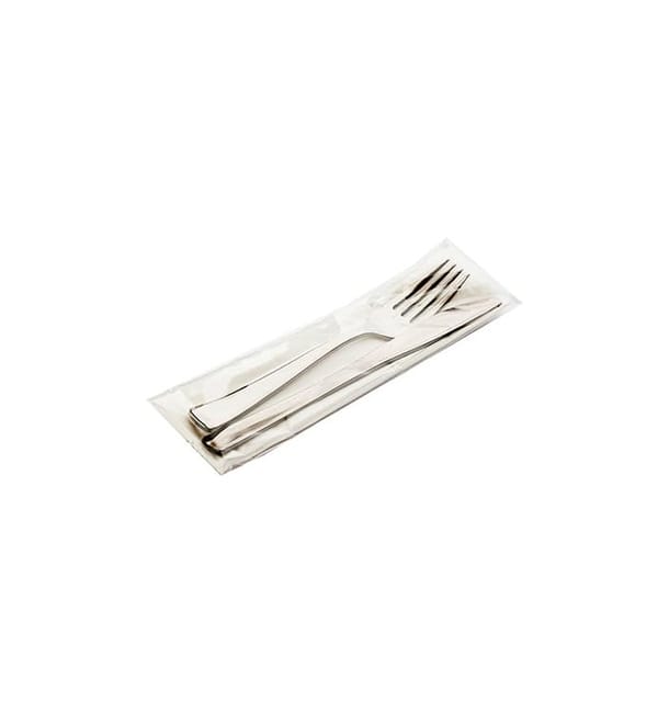 Set Cubiertos Metalizados Tenedor, Cuchillo y Servilleta (300 Uds)