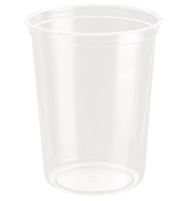 Tarrina de Plastico rPET DeliGourmet 32 Oz/946ml (50 Uds) Tarrina de Plastico rPET DeliGourmet 32 Oz/946ml (50 Uds)