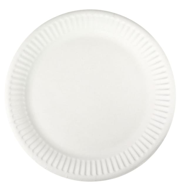 Plato de Papel Blanco Ø18,5 cm (1000 Uds) Plato de Papel Blanco Ø18,5 cm (1000 Uds)