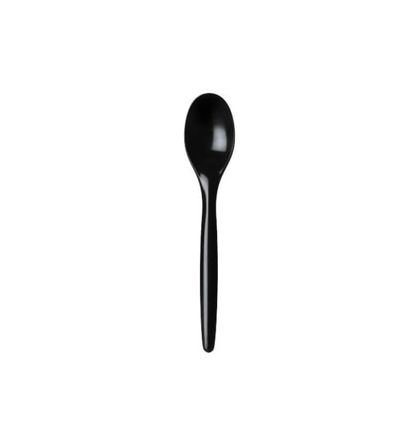 Cuchara Plastico Luxury Negra 175 mm (100 Uds) Cuchara Plastico Luxury Negra 175 mm (100 Uds)
