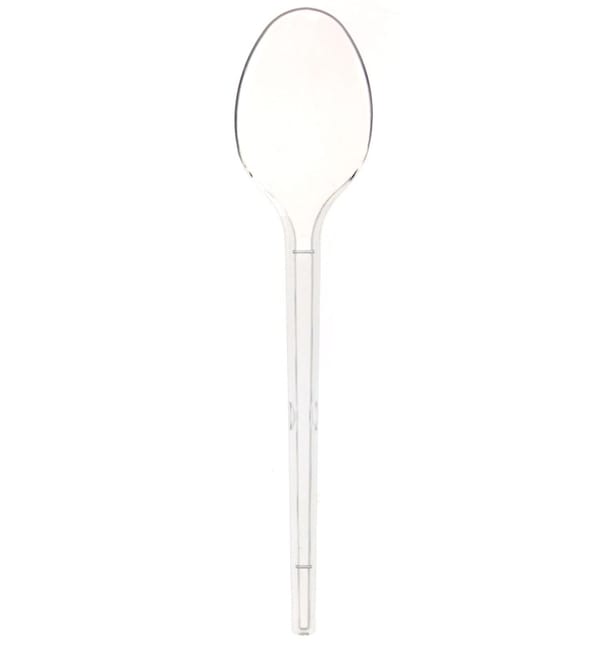 Cuchara de Plastico PS Transparente 170mm (100 Uds) Cuchara de Plastico PS Transparente 170mm (100 Uds)