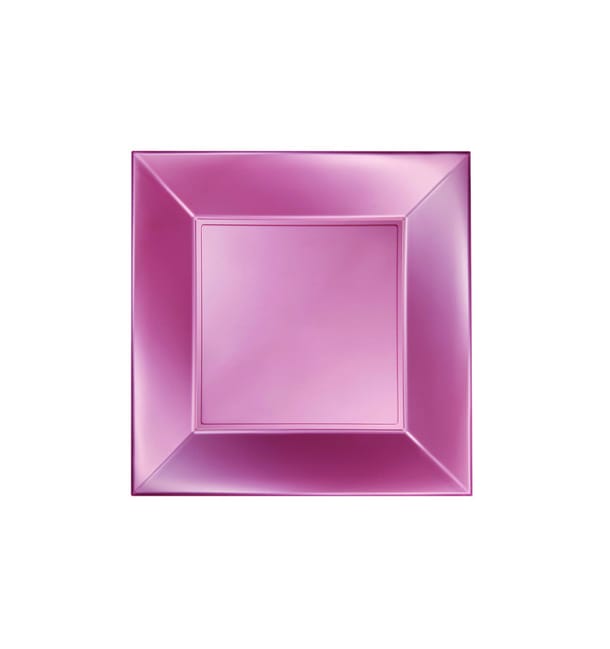 Plato de Plastico Llano Rosa Nice Pearl PP 180mm (25 Uds) Plato de Plastico Llano Rosa Nice Pearl PP 180mm (25 Uds)