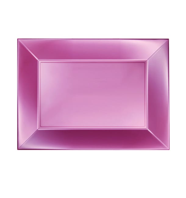 Bandeja Plastico Rosa Nice Pearl PP 280x190mm (12 Uds) Bandeja Plastico Rosa Nice Pearl PP 280x190mm (12 Uds)
