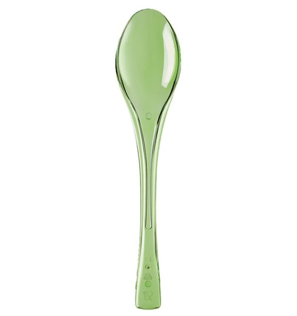 Cuchara de Plastico Fly Verde Lima Transp. 145mm (50 Uds) Cuchara de Plastico Fly Verde Lima Transp. 145mm (50 Uds)