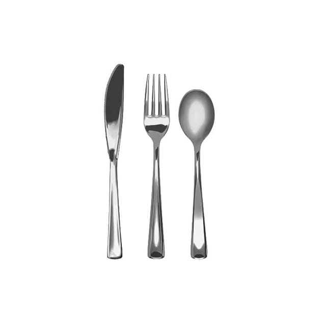 Kit de Tenedor, Cuchillo y Cucha Metalizados (1 Kit) Kit de Tenedor, Cuchillo y Cucha Metalizados (1 Kit)