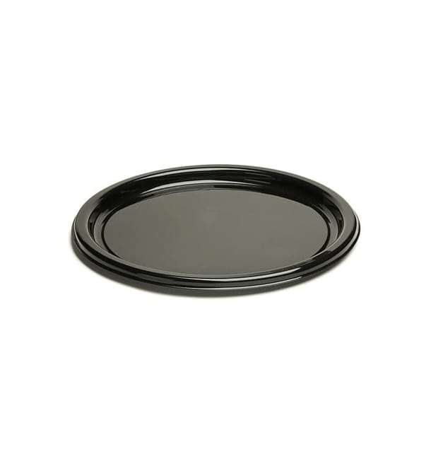 Plato de Plastico Redondo Negro 18 cm (250 Uds) Plato de Plastico Redondo Negro 18 cm (250 Uds)