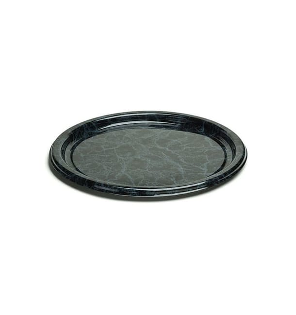 Plato de Plastico Redondo Mármol 18 cm (250 Uds) Plato de Plastico Redondo Mármol 18 cm (250 Uds)
