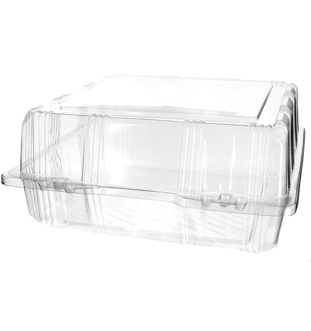 Envase Tapa Bisagra para Respotería PET 22x22x10cm (20 Uds) Envase Tapa Bisagra para Respotería PET 22x22x10cm (20 Uds)