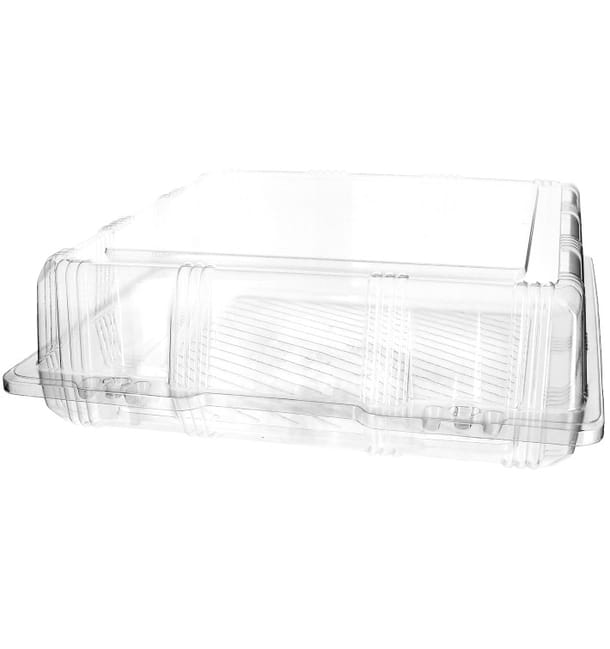 Envase Tapa Bisagra para Respotería PET 25x25x8cm (20 Uds) Envase Tapa Bisagra para Respotería PET 25x25x8cm (20 Uds)