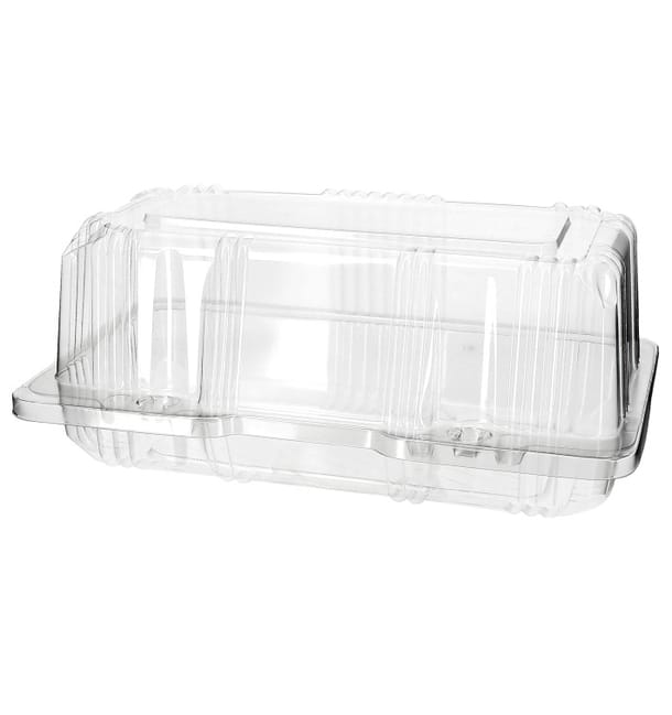 Envase Tapa Bisagra para Respotería PET 18x9,5x8cm (20 Uds) Envase Tapa Bisagra para Respotería PET 18x9,5x8cm (20 Uds)