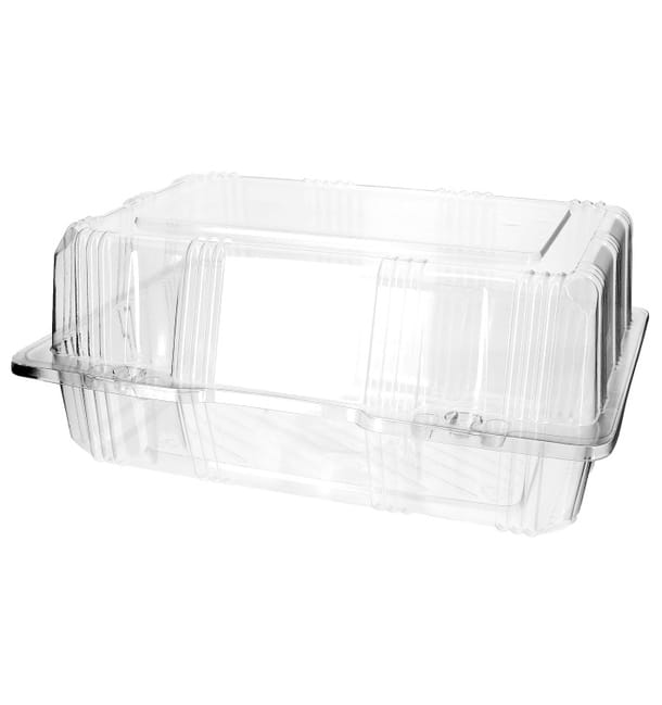 Envase Tapa Bisagra para Respotería PET 22x14,5x10cm (220 Uds) Envase Tapa Bisagra para Respotería PET 22x14,5x10cm (220 Uds)