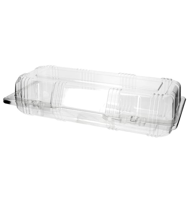 Envase Tapa Bisagra para Respotería PET 24x10x6cm (20 Uds) Envase Tapa Bisagra para Respotería PET 24x10x6cm (20 Uds)