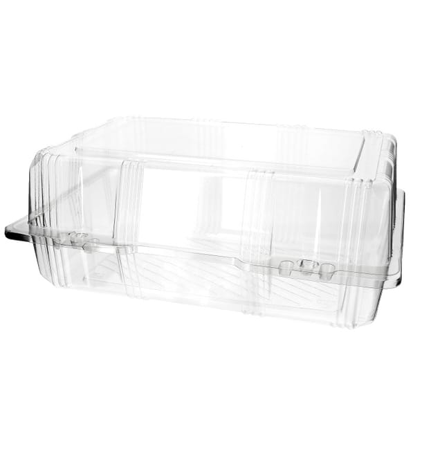 Envase Tapa Bisagra para Respotería PET 25x17x10cm (220 Uds) Envase Tapa Bisagra para Respotería PET 25x17x10cm (220 Uds)