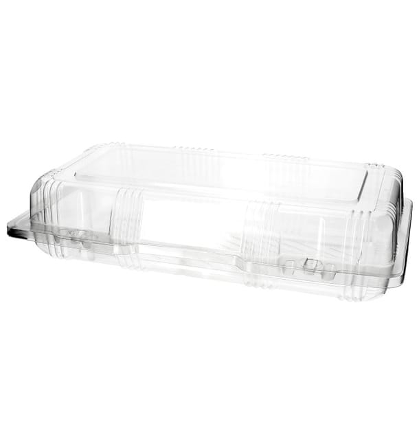 Envase Tapa Bisagra para Respotería PET 26x13x6cm (220 Uds)