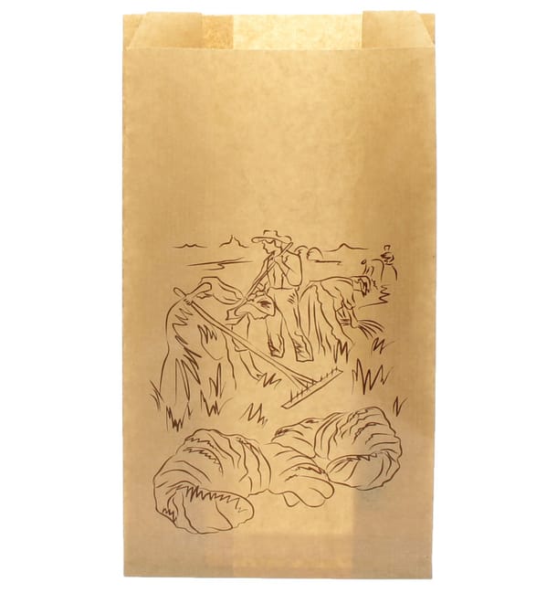Bolsa de Papel "Siega" Kraft 18+7x32cm (250 Unidades) Bolsa de Papel "Siega" Kraft 18+7x32cm (250 Unidades)