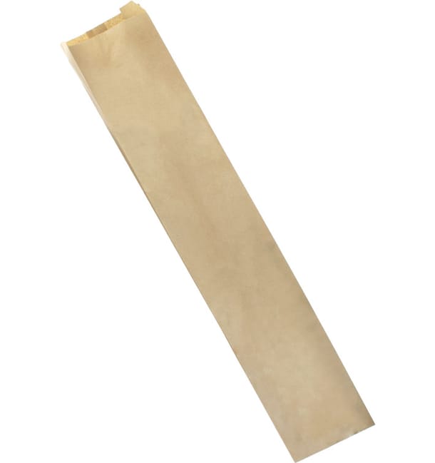 Bolsa de Papel Kraft 9+5x24cm (250 Unidades) Bolsa de Papel Kraft 9+5x24cm (250 Unidades)