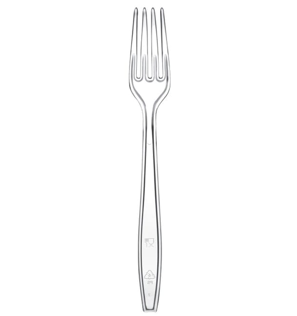 Tenedor de Plastico Premium PS Transparente 190mm (1000 Uds) Tenedor de Plastico Premium PS Transparente 190mm (1000 Uds)