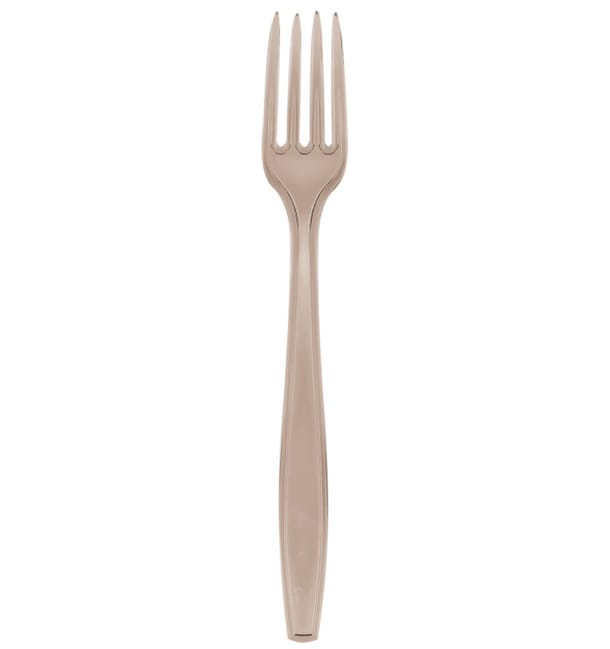 Tenedor de Plastico PS Premium Beige 190mm (1000 Uds) Tenedor de Plastico PS Premium Beige 190mm (1000 Uds)