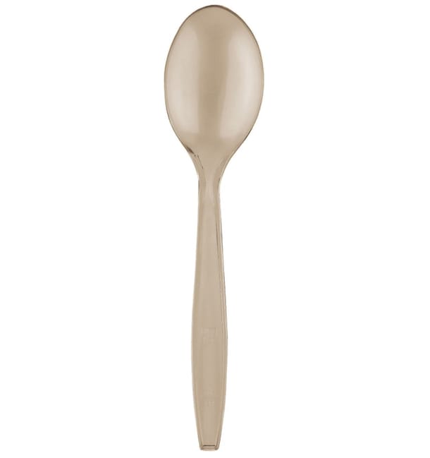 Cuchara de Plastico PS Premium Beige 190mm (50 Uds) Cuchara de Plastico PS Premium Beige 190mm (50 Uds)
