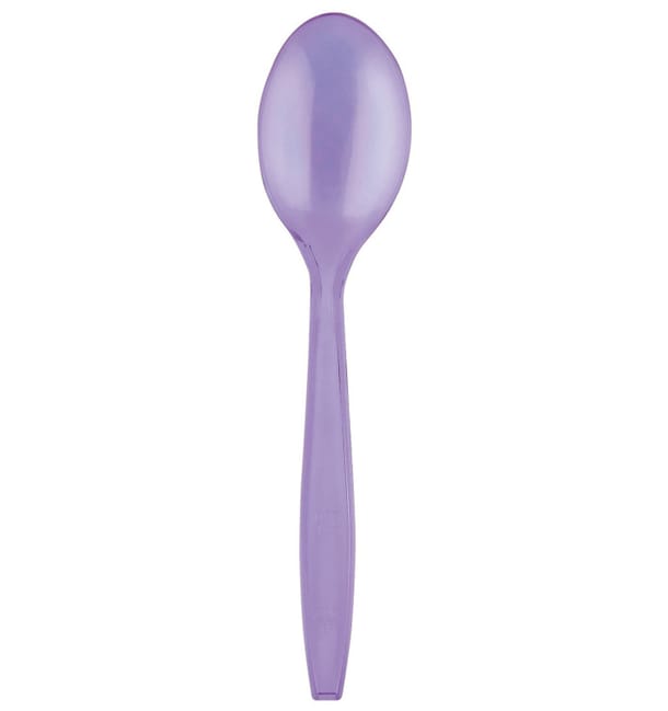 Cuchara de Plastico PS Premium Lila 190mm (50 Uds) Cuchara de Plastico PS Premium Lila 190mm (50 Uds)