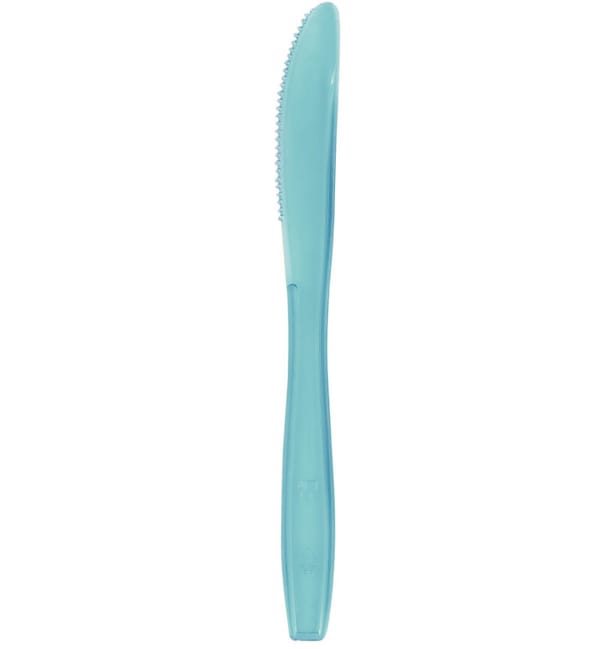 Cuchillo de Plastico PS Premium Turquesa 190mm (1000 Uds) Cuchillo de Plastico PS Premium Turquesa 190mm (1000 Uds)