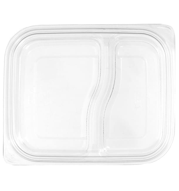 Tapa Plana Plástico para Envase PET 18x15cm (75 Uds)