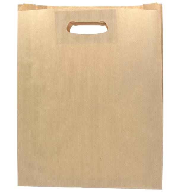 Bolsa Papel Kraft Asas Troqueladas 70g 41+10x42cm (250 Uds) Bolsa Papel Kraft Asas Troqueladas 70g 41+10x42cm (250 Uds)