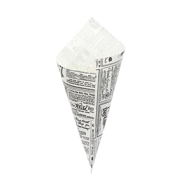 Cono de Papel Antigrasa Times 295mm 250g (250 Uds) Cono de Papel Antigrasa Times 295mm 250g (250 Uds)