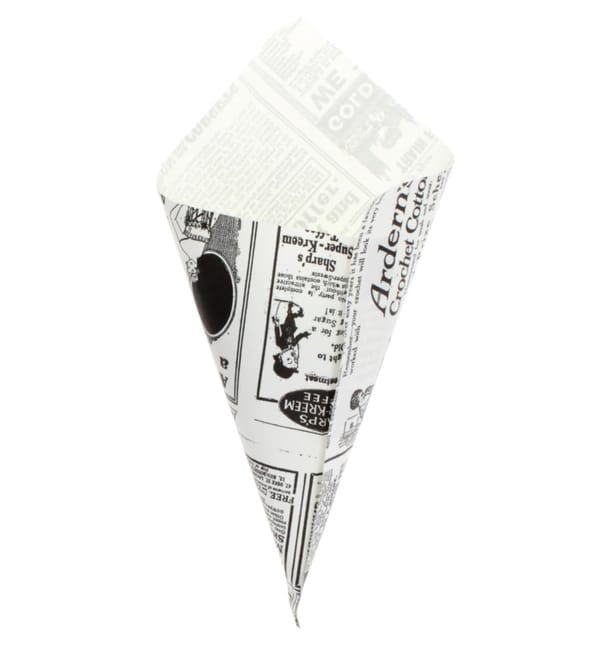 Cono de Papel Antigrasa Times 200mm 70g (2000 Uds) Cono de Papel Antigrasa Times 200mm 70g (2000 Uds)