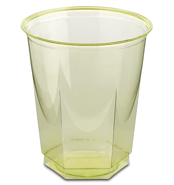 Vaso Plastico Hexagonal PS Cristal Pistacho 250ml (250 Uds) Vaso Plastico Hexagonal PS Cristal Pistacho 250ml (250 Uds)