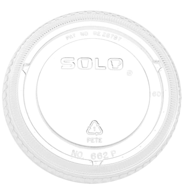 Tapa Plana Cerrada PET Cristal Ø8,3cm (100 Uds) Tapa Plana Cerrada PET Cristal Ø8,3cm (100 Uds)