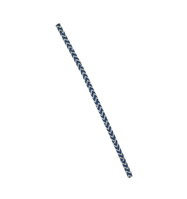 Pajita Recta de Papel Azul y Blanco Ø6mm 20cm (6000 Uds) Pajita Recta de Papel Azul y Blanco Ø6mm 20cm (6000 Uds)