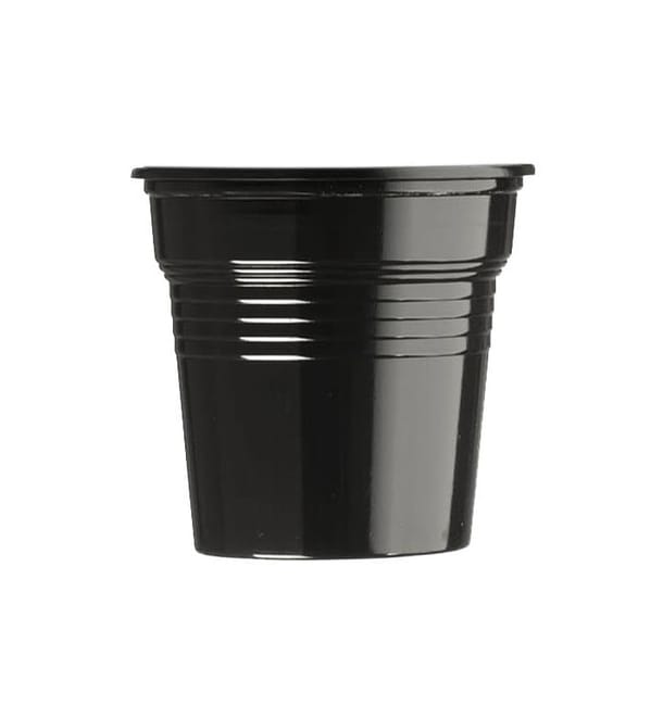 Vaso de Plástico PS Negro 80ml Ø5,7cm (50 Uds) Vaso de Plástico PS Negro 80ml Ø5,7cm (50 Uds)