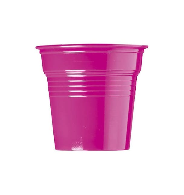 Vaso de Plástico PS Fucsia 80ml Ø5,7cm (50 Uds)