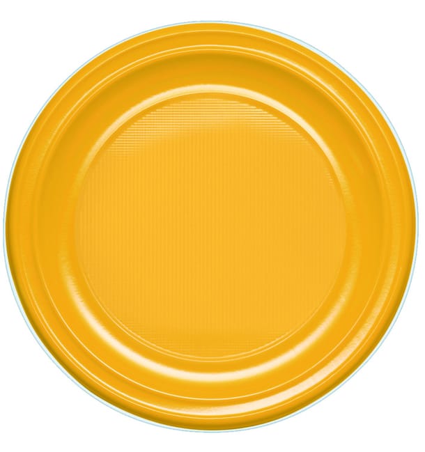 Plato de Plastico PS Llano Mango 220 mm (30 Uds) Plato de Plastico PS Llano Mango 220 mm (30 Uds)