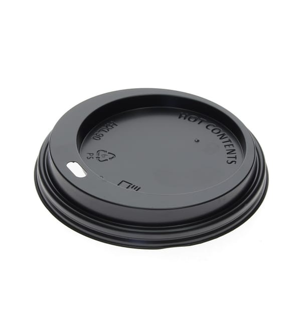 Tapa Agujero Negra Vaso 12, 16 y 22 Oz Ø9,0cm (125 Uds) Tapa Agujero Negra Vaso 12, 16 y 22 Oz Ø9,0cm (125 Uds)
