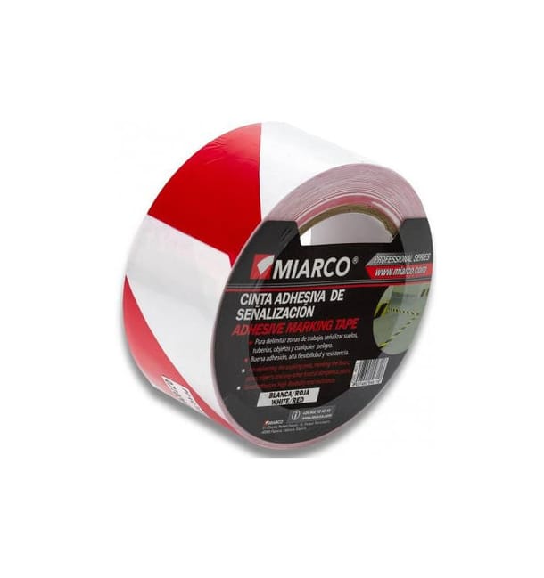 Cinta Adhesiva Señalización 5cmx33m Blanca/Roja (36 Uds) Cinta Adhesiva Señalización 5cmx33m Blanca/Roja (36 Uds)