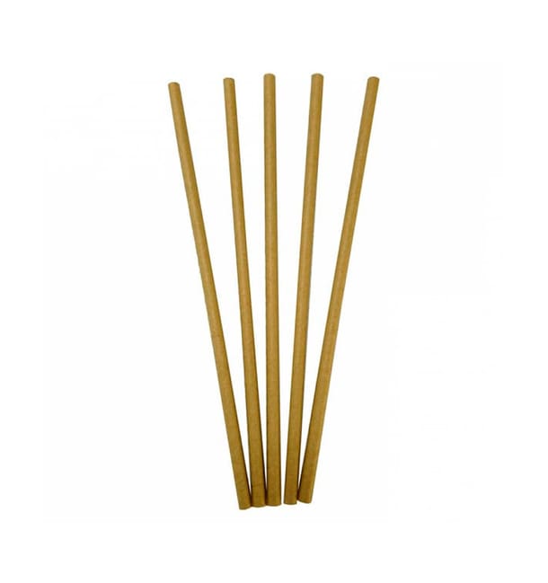 Pajita Recta de Papel Kraft Ø6mm 20cm (250 Uds) Pajita Recta de Papel Kraft Ø6mm 20cm (250 Uds)